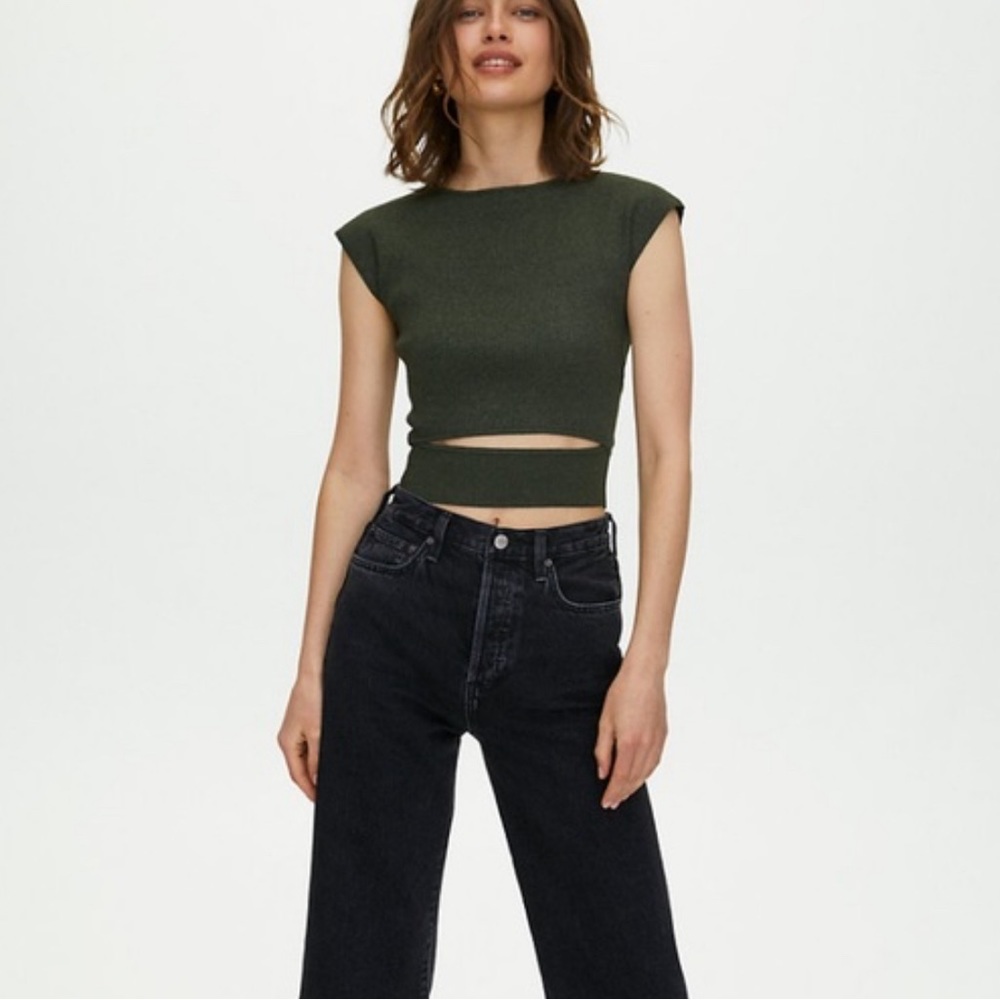 Wilfred Free Cutout Knit Top